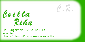 csilla riha business card